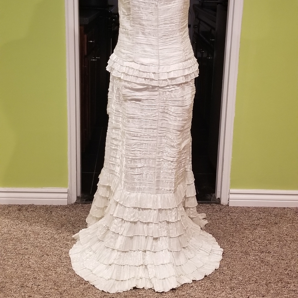 NWT Formal Dress With Ruching, Ruffles, And Jacket - Picture 7 of 10